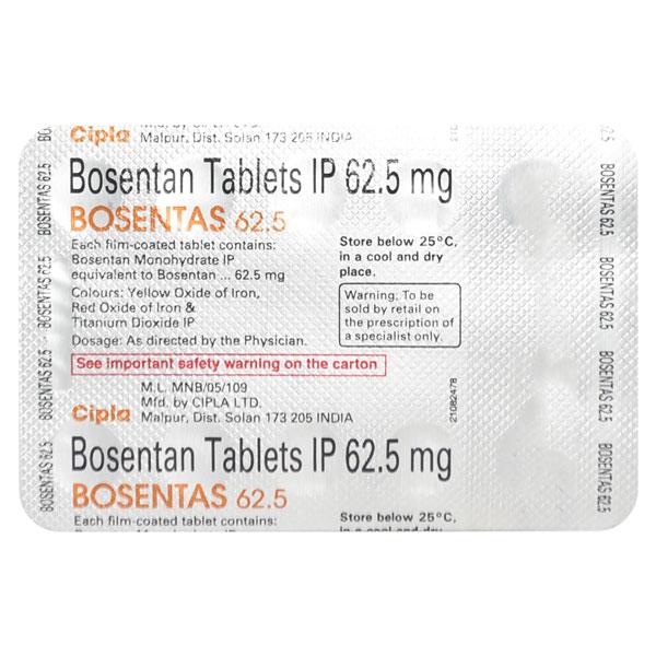 Bosentas 62.5mg Tablet 10'S