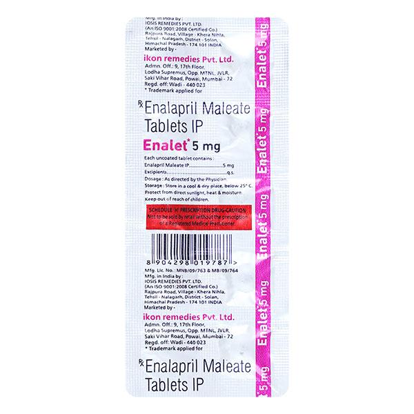 ENALET 5mg Tablet 10's