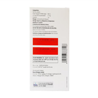 NOBEGLAR 100iu Cartridge 3ml