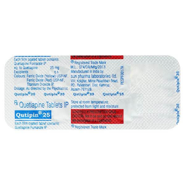 Qutipin 25mg Tablet 10'S