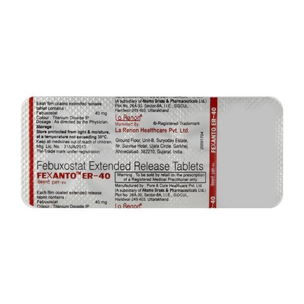 Fexanto ER 40mg Tablet 10'S