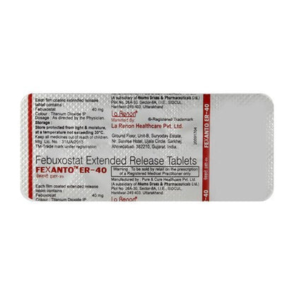 Fexanto ER 40mg Tablet 10'S