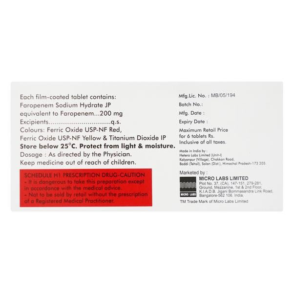 Faronac 200mg Tablet 6'S
