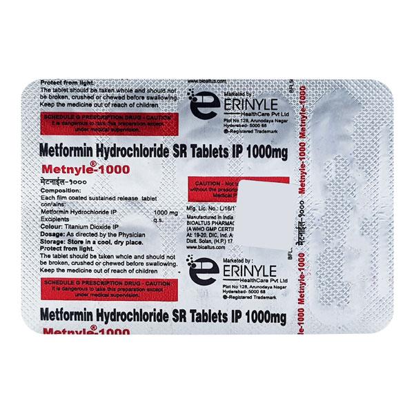 METNYLE 1000mg Tablet 10's