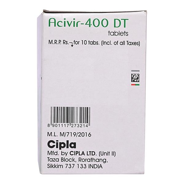 ACIVIR 400 DT Tablet 10's