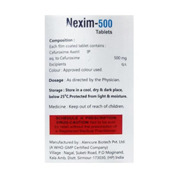 NEXIM 500 Tablet 10's