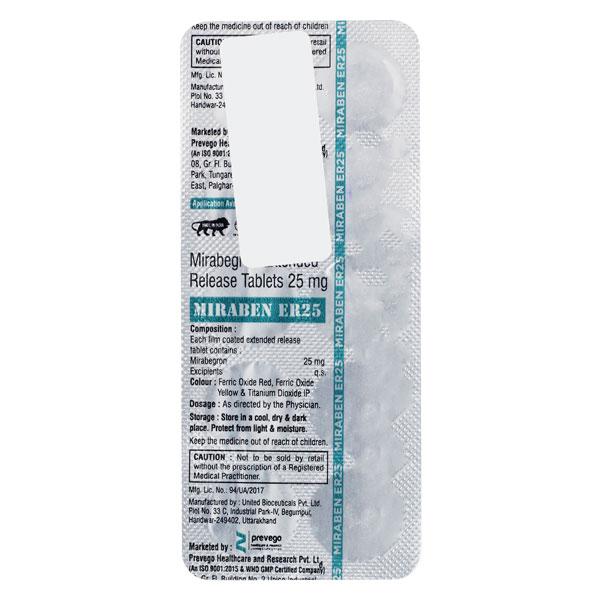 MIRABEN ER 25 Tablet 10's