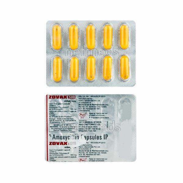 Zovax 500mg Capsule 10'S