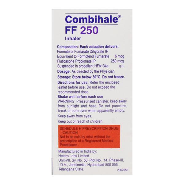 Combihale FF CFC free 250 Inhaler 120MD 1's