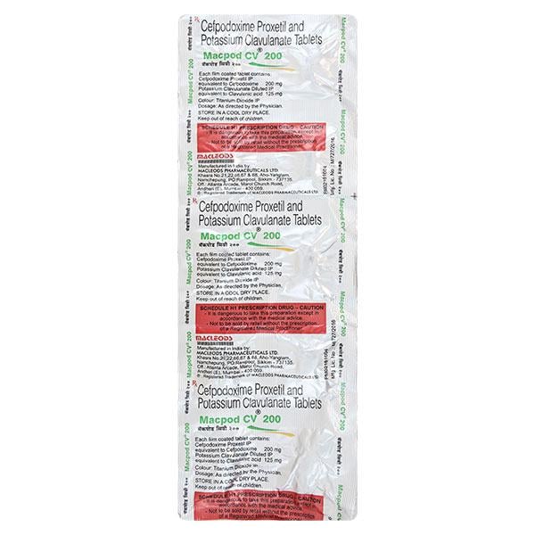 MACPOD CV 200mg Tablet 10's