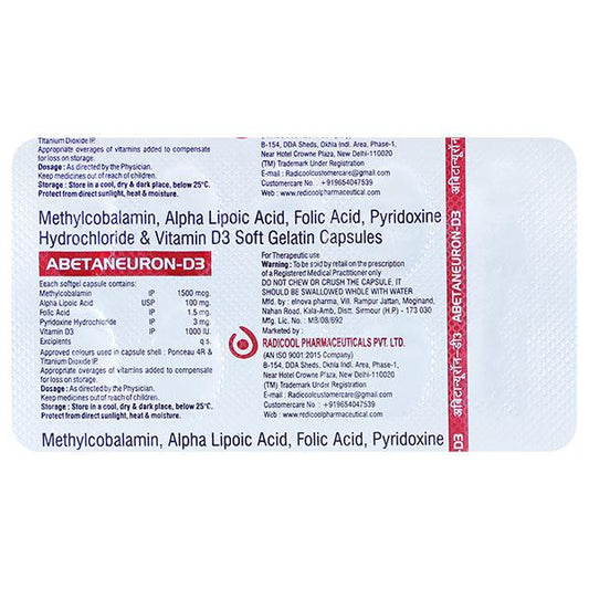 ABETANEURON D3 Softgel Capsule 10's