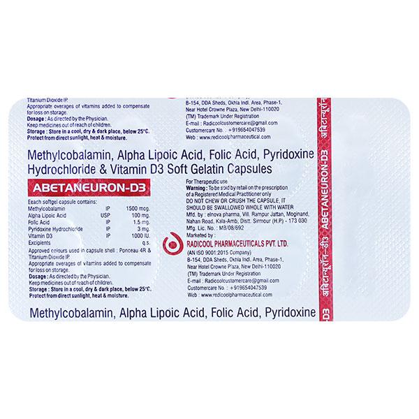 ABETANEURON D3 Softgel Capsule 10's
