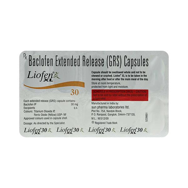 Liofen XL 30mg Capsule 10'S