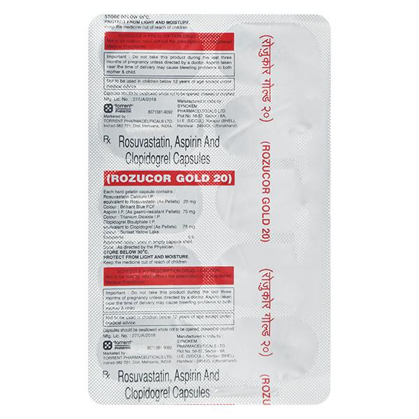 Rozucor Gold 20mg Capsule 10'S