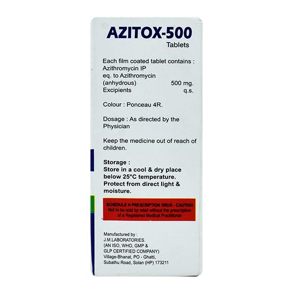 AZITOX 500mg Tablet 3's