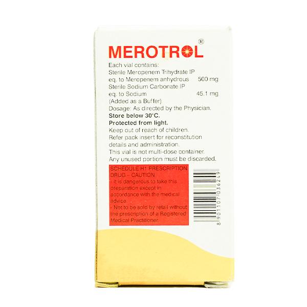 Merotrol 500mg Injection 1's