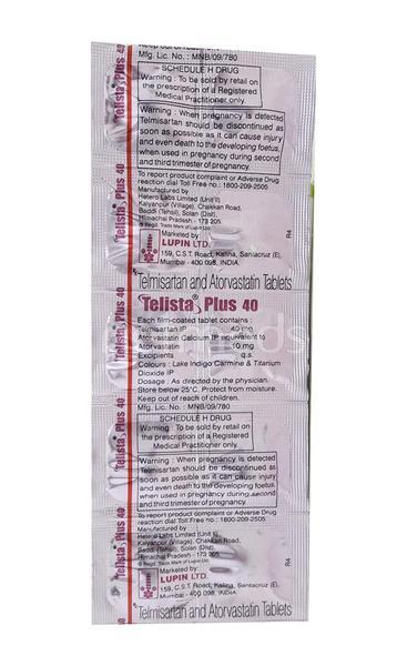 Telista Plus 40mg Tablet 10'S