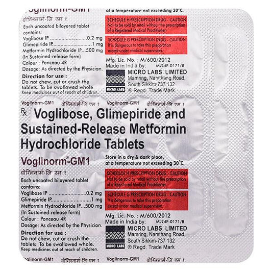 Voglinorm GM 1mg Tablet 15'S