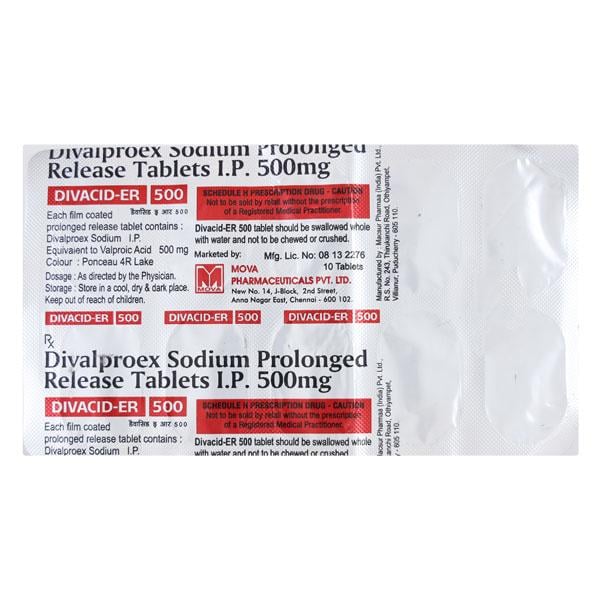 Divacid ER 500mg Tablet 10'S