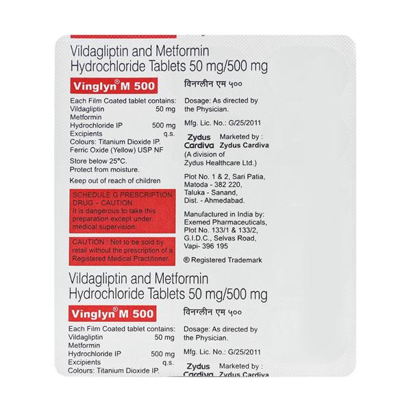 VINGLYN M 500mg Tablet 15's