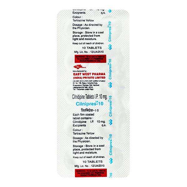 Cilnipres 10mg Tablet 10'S