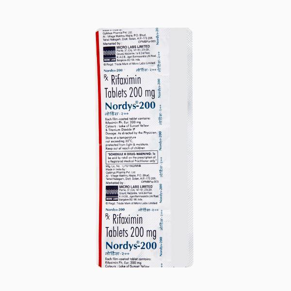 Nordys 200mg Tablet 10'S
