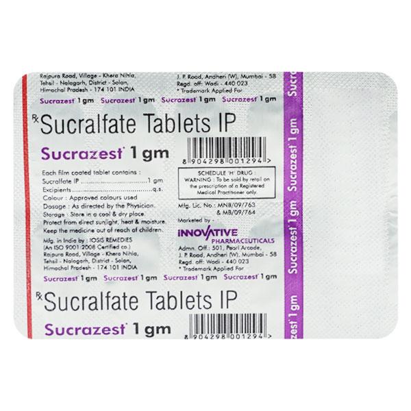 SUCRAZEST 1gm Tablet 10's