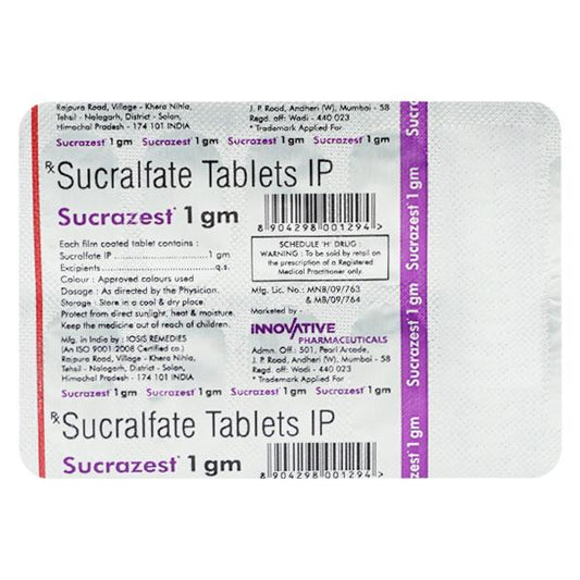 SUCRAZEST 1gm Tablet 10's