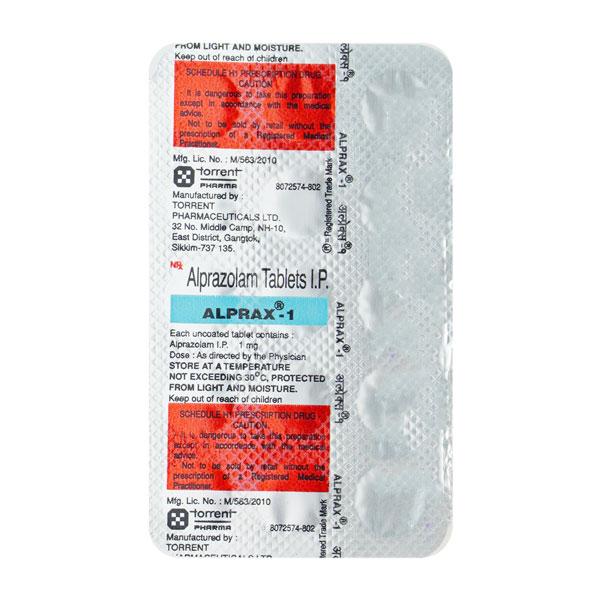 Alprax 1mg Tablet 15'S