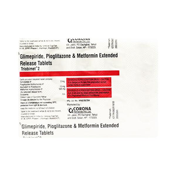 Triobimet 2mg Tablet 10'S