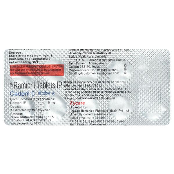 Cadpril 5mg Tablet 10'S