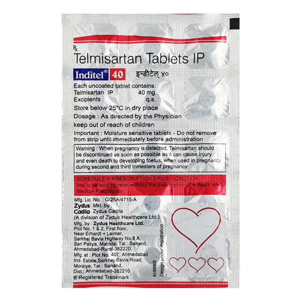 Inditel 40mg Tablet 15'S