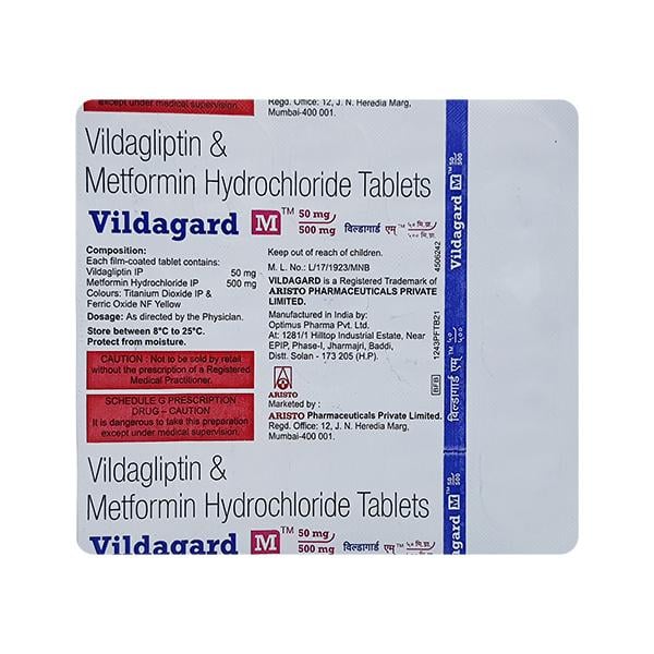 VILDAGARD M 50/500mg Tablet 15's