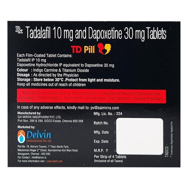TD Pill Tablet 4'S