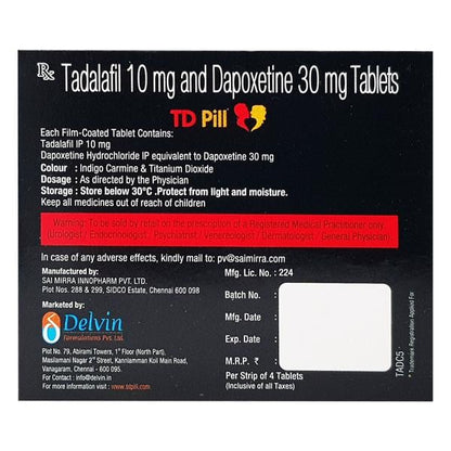 TD Pill Tablet 4'S