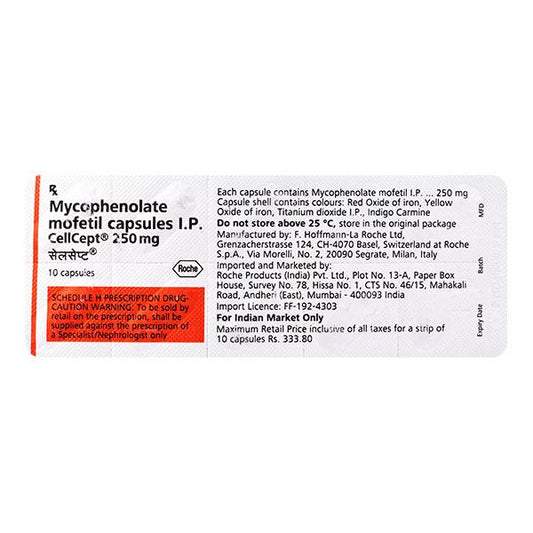 Cellcept 250mg Capsule 10'S