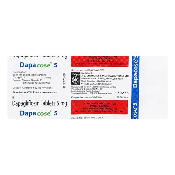 DAPACOSE 5 Tablet 10's