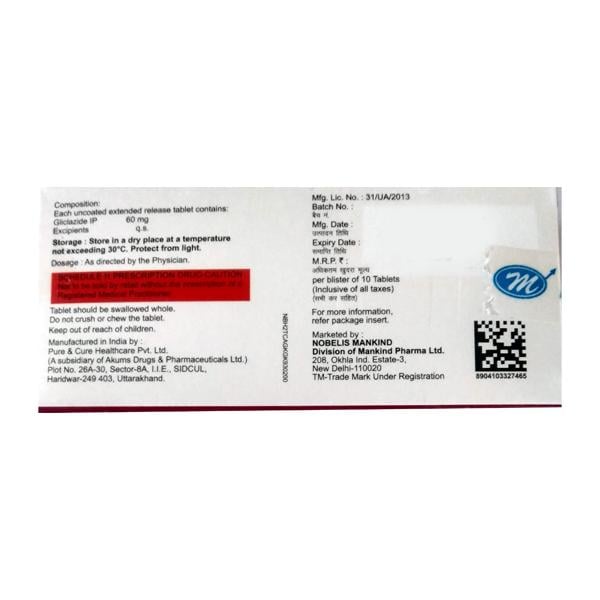 NOBEGLIZ 60 XR Tablet 10's