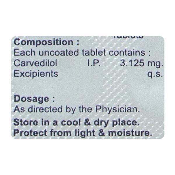 CARVENOL 3.125 Tablet 10's