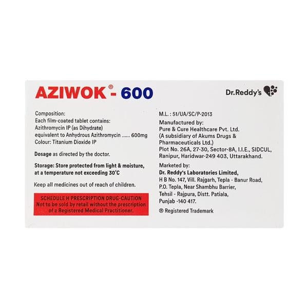 Aziwok 600mg Tablet 5'S
