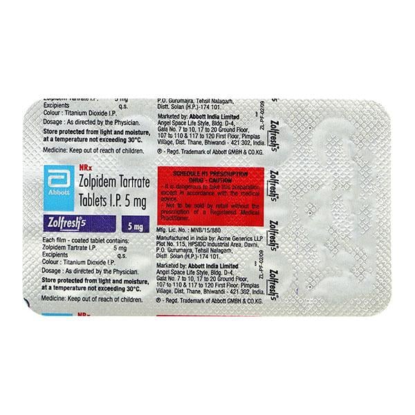 Zolfresh 5mg Tablet 15'S
