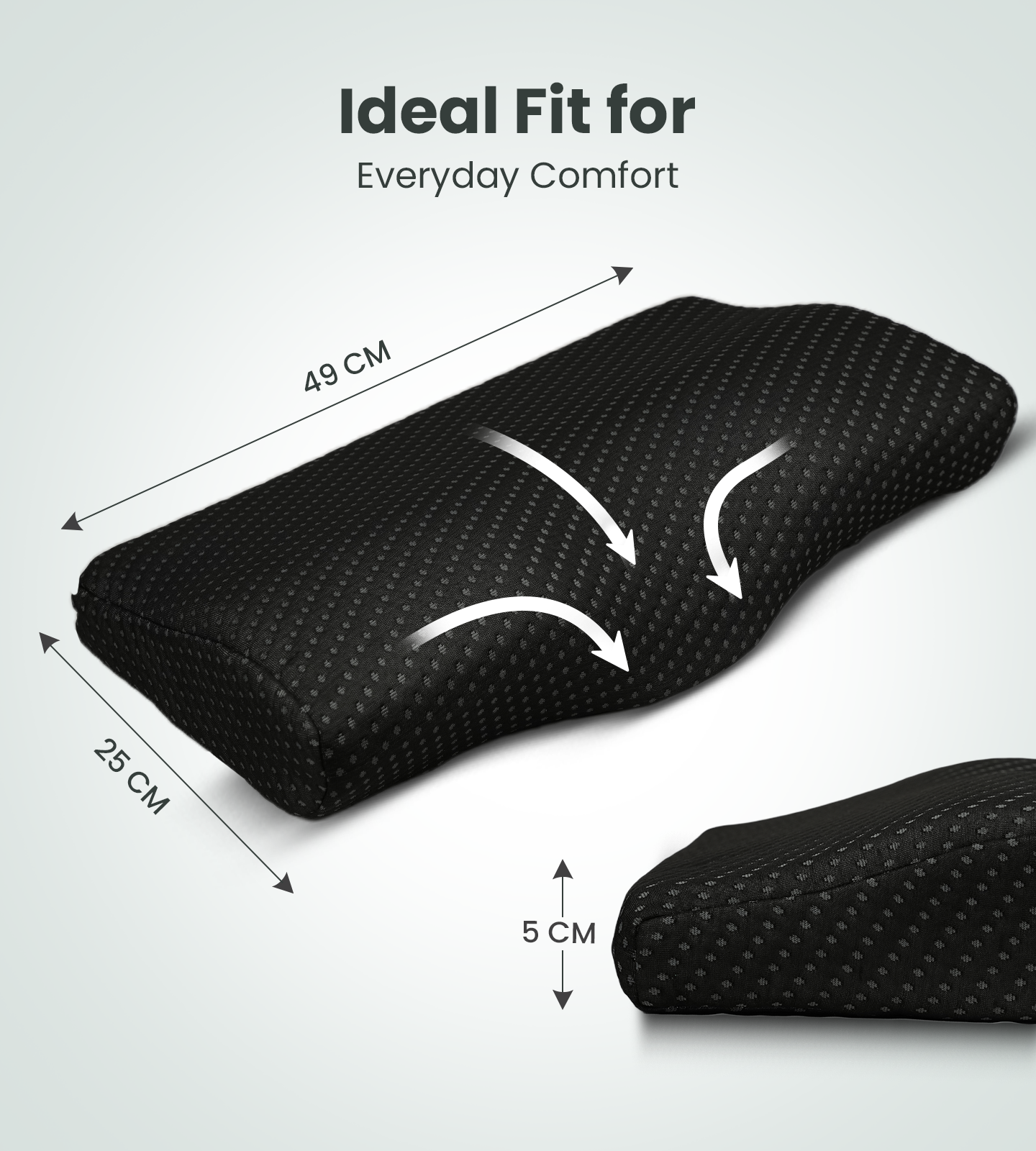 AGEasy Cervical Pillow (Charcoal Grey)