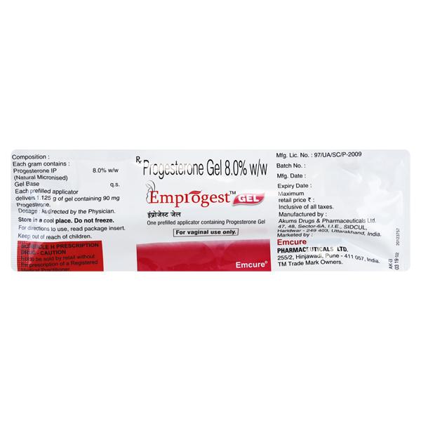 Emprogest 8% Gel 1.125gm