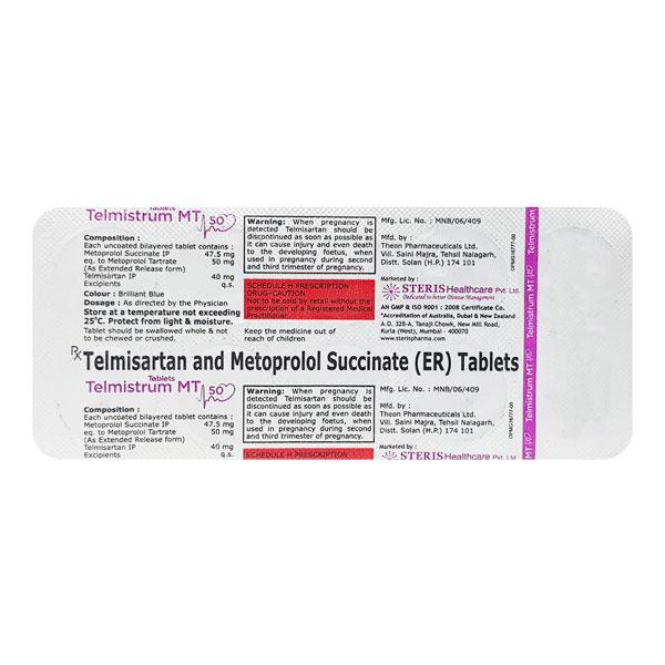 TELMISTRUM MT 50 Tablet 10's