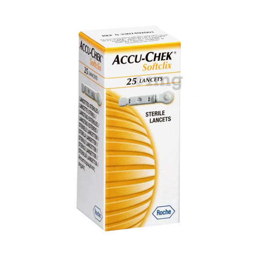Accu-Chek Combo Pack of 2 Pack Active Test Strip (100 Each) & 4 Pack Softclix Lancet (25 Each)