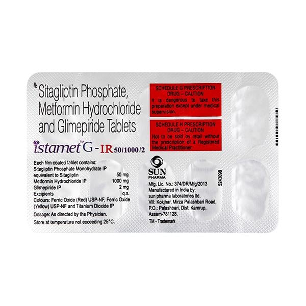 ISTAMET G IR 50/1000/2 Tablet 10's