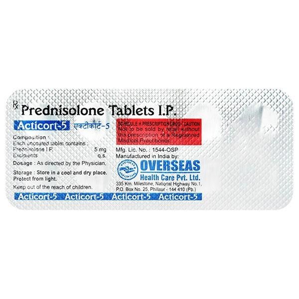 Acticort 5mg Tablet 10'S