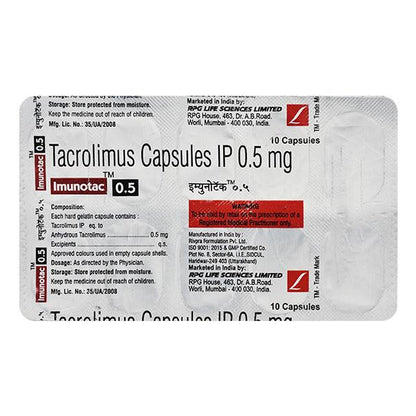 Imunotac 0.5mg Capsule 10'S