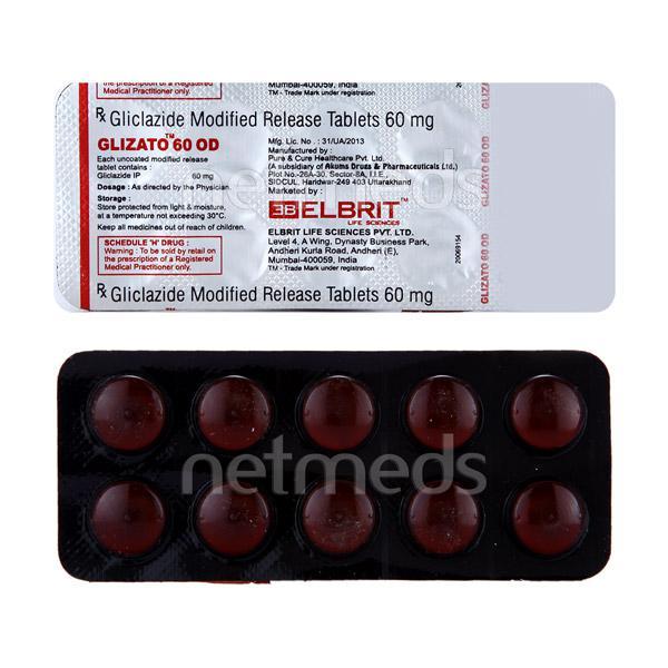 Glizato OD 60mg Tablet 10'S
