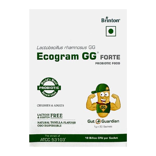 ECOGRAM GG FORTE LACTOSE & GLUTEN FREE NATURAL VANILLA FLAVOUR Sachet 1g
